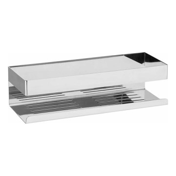 WENKO 25413100-Polica TURBO-LOC GENOVA SHINE 30x10,5 cm srebrna