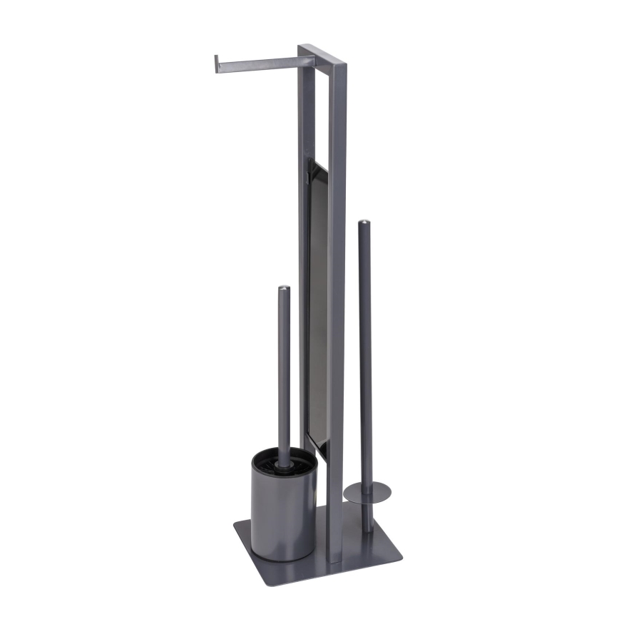 WENKO 25552100 - WC četka RIVALTA 18x70 cm siva/crna