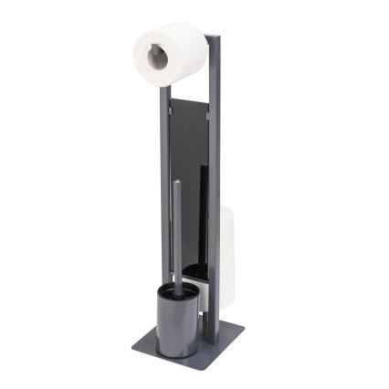 WENKO 25552100 - WC četka RIVALTA 18x70 cm siva/crna