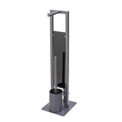 WENKO 25552100 - WC četka RIVALTA 18x70 cm siva/crna