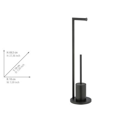 WENKO 25675100 - Set za WC FERLA 18x69,5 cm crni