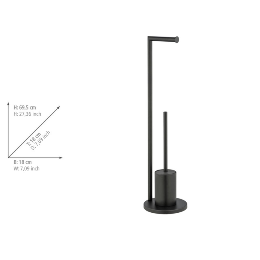WENKO 25675100 - Set za WC FERLA 18x69,5 cm crni