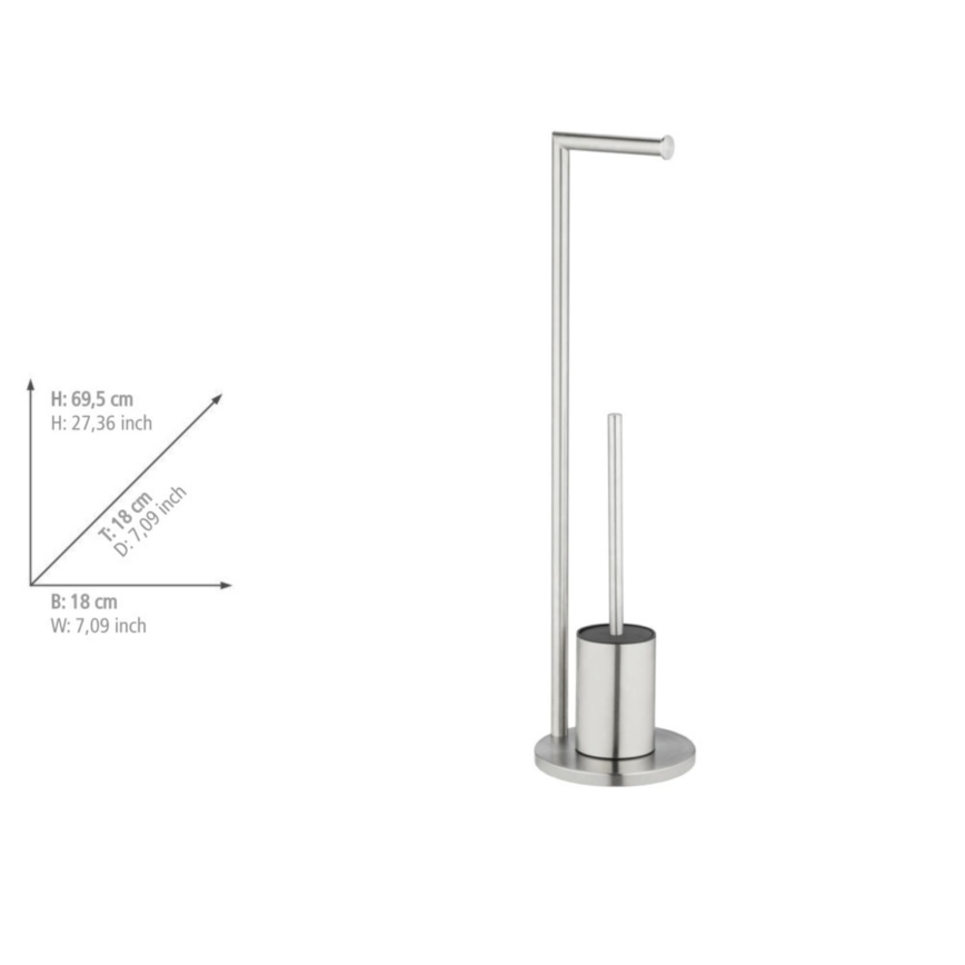 WENKO 25676100 - Komplet za WC FERLA 18x69,5 cm, nerđajući čelik/satinirano