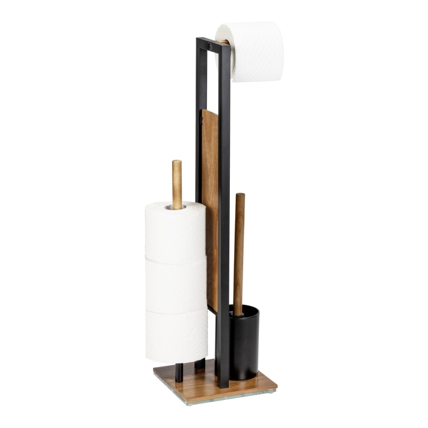 WENKO 25784100 - WC set RIVALTA 18x70 cm smeđa/crna