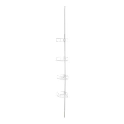 WENKO 26015100 - Uglovna polica DOLCEDO 31x230 cm nerđajući čelik/bela