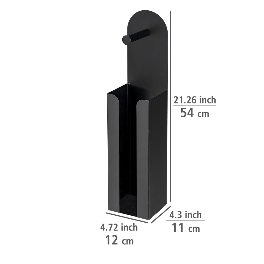 WENKO 26059100 - Držač rolni AGIRA 12x54 cm, crne boje
