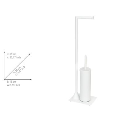 WENKO 26072100 - WC četka HELLA 15x69 cm bela