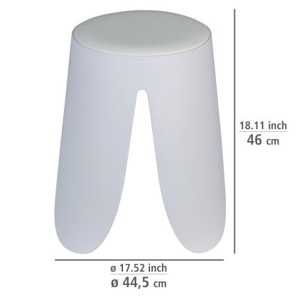 WENKO 26086100 - Stolica COMISO 44,5x46 cm bela