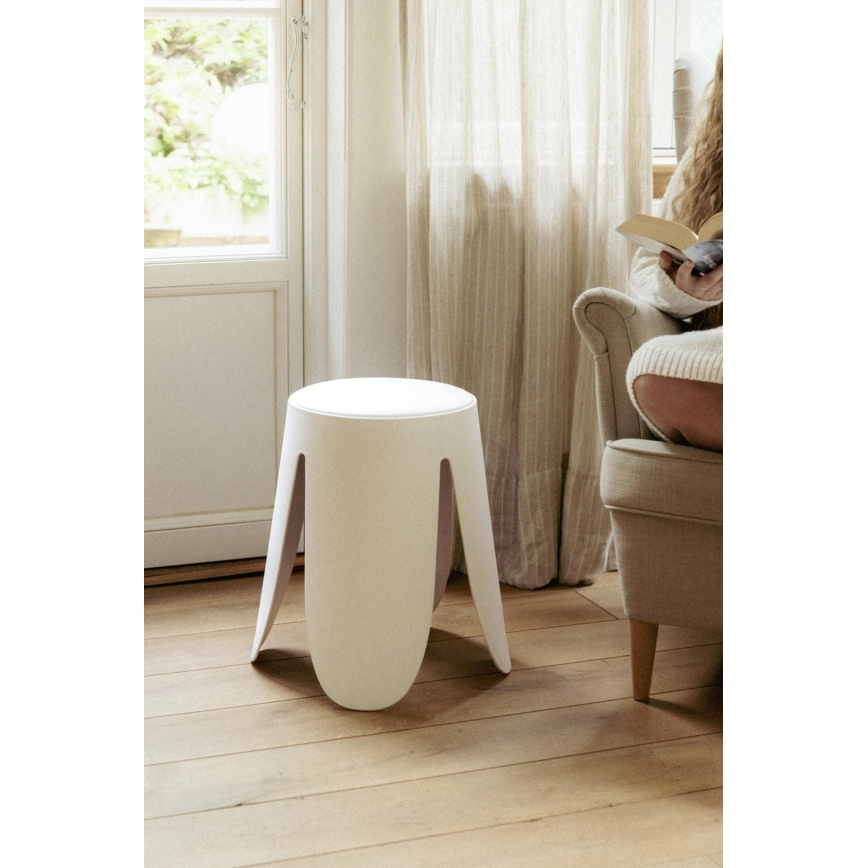 WENKO 26086100 - Stolica COMISO 44,5x46 cm bela
