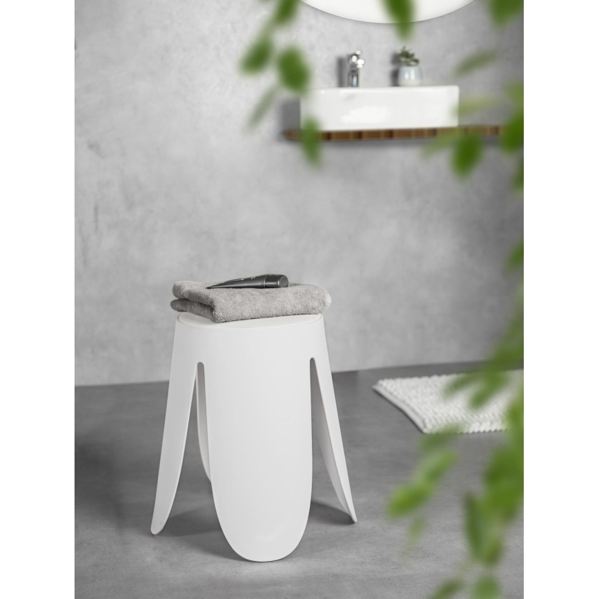 WENKO 26086100 - Stolica COMISO 44,5x46 cm bela