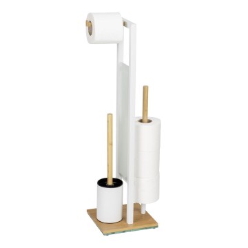 WENKO 26214100 - WC komplet RIVALTA 18x70 cm braon/bela