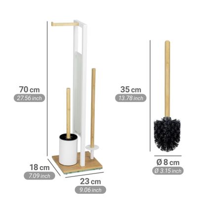 WENKO 26214100 - WC komplet RIVALTA 18x70 cm braon/bela