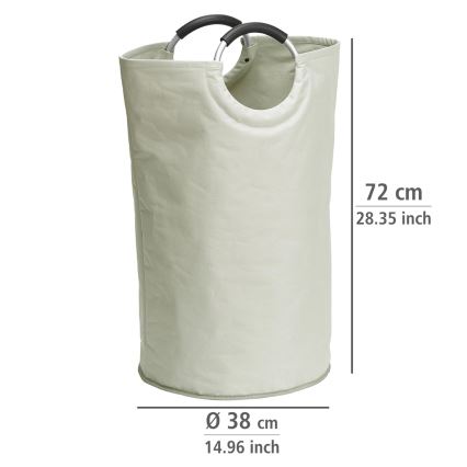 WENKO 3440001100 - Korpa za veš STONE 38x72 cm bež/srebrna/crna
