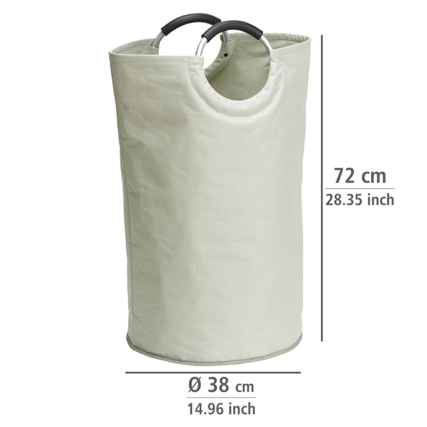 WENKO 3440001100 - Korpa za veš STONE 38x72 cm bež/srebrna/crna
