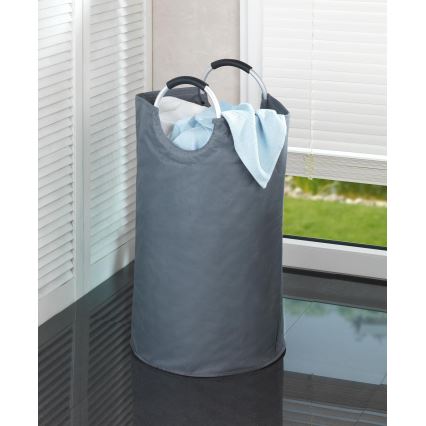 WENKO 3440803100 - Korpa za veš JUMBO 38x72 cm antracit/srebrna/crna