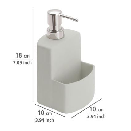 WENKO 3620116100 - Dozator tečnog sapuna FESTIVAL 10x18 cm sivi