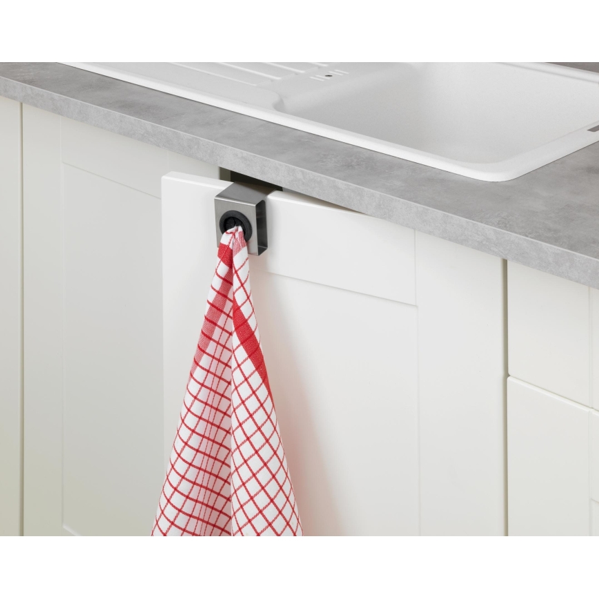 WENKO 4368060100 - Kuka PUSH 5x6 cm srebrna/crna