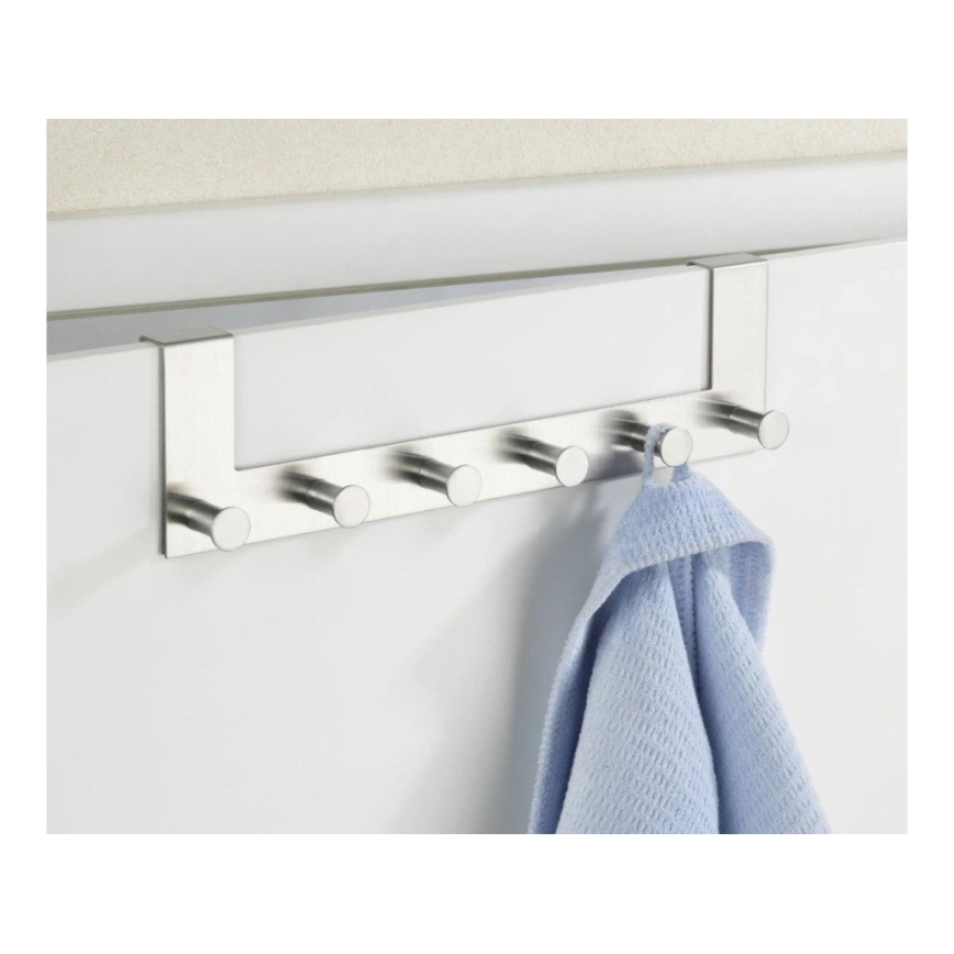 WENKO 4468060100-Vešalica CELANO 39x11 cm nerđajući čelik/srebrna