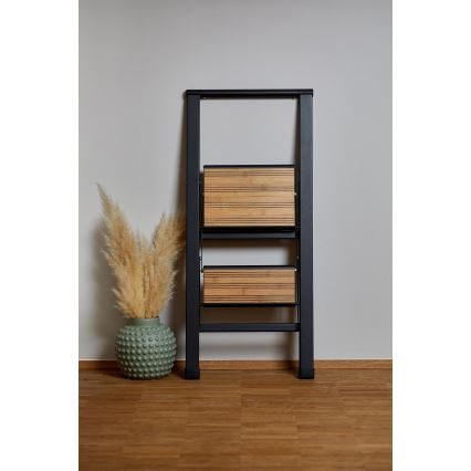 WENKO 50482100 - Merdevine ALU-DESIGN 44x101 cm crne