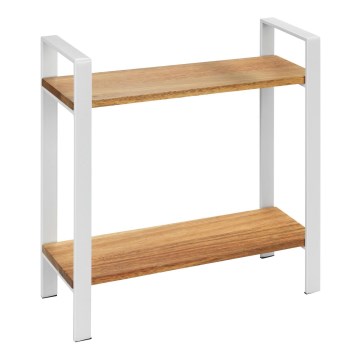 WENKO 53024100 - Polica LOUISA 32x33 cm bela/braon