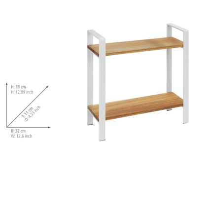 WENKO 53024100 - Polica LOUISA 32x33 cm bela/braon