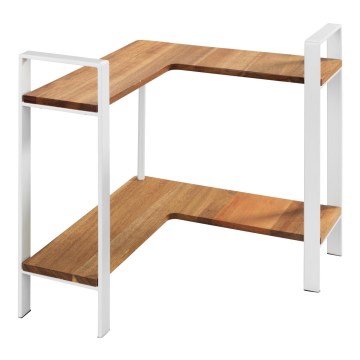 WENKO 53025100 - Polica LOUISA 30x33 cm bela/smeđa