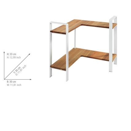 WENKO 53025100 - Polica LOUISA 30x33 cm bela/smeđa