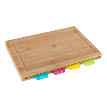 WENKO 53064100 - Kuhinjska daska 32,5x22,5 cm smeđa/višebojna