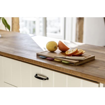 WENKO 53064100 - Kuhinjska daska 32,5x22,5 cm smeđa/višebojna