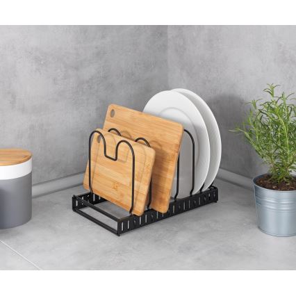 WENKO 53149100 - Držač poklopaca i tiganja 18x18 cm crne boje