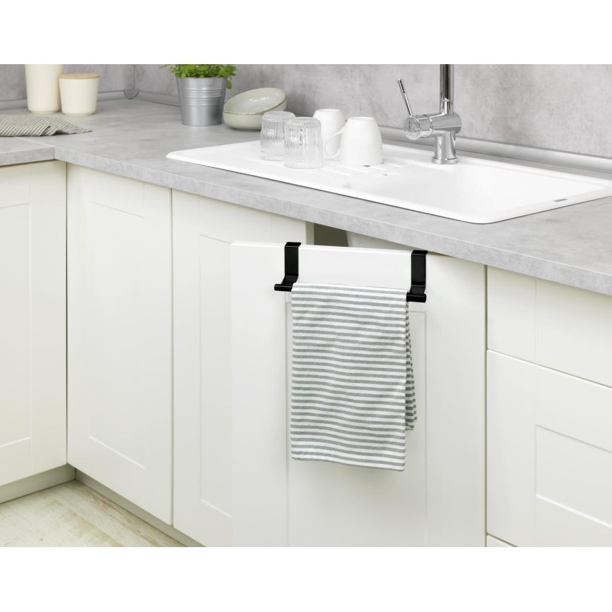 WENKO 53246100 - Držač peškira 7x6 cm inox/crna