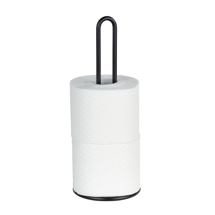 WENKO 53256100 - Crni držač za kuhinjske ubruse 12,5x32,5 cm