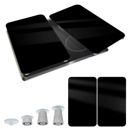 WENKO 53898100 - Pokrovna ploča 52x30 cm crna/siva/prozirna