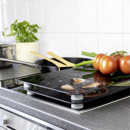 WENKO 53907100 - Poklopac za kuhinjsku ploču 30x52 cm šaren/siv/proziran