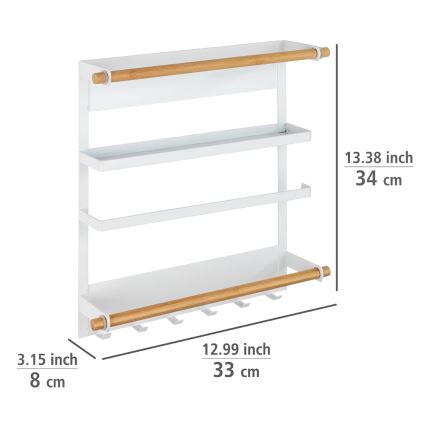 WENKO 54113100 - Organizator MAGNA 33x34 cm bela/braon/crna