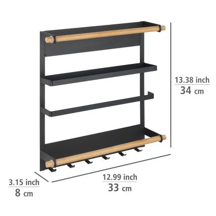 WENKO 54114100 - Organizator MAGNA 33x34 cm crna/braon