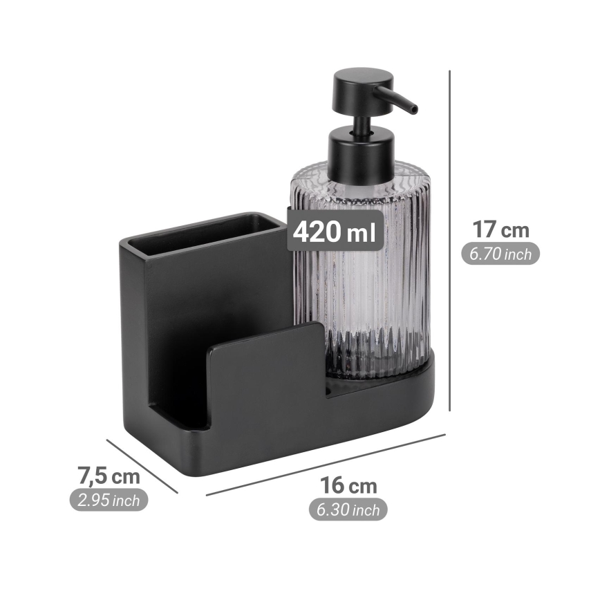 WENKO 54654100 - Organizator PINA 16x17 cm crna