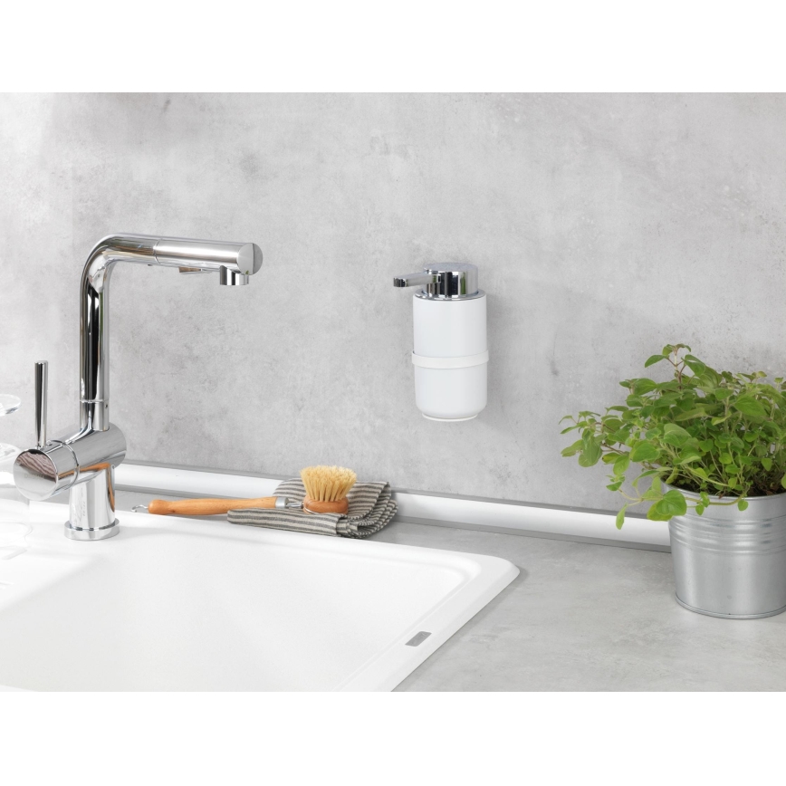 WENKO 54655100 - Dozator sapuna WOYA 250 ml beli/sjajni hrom