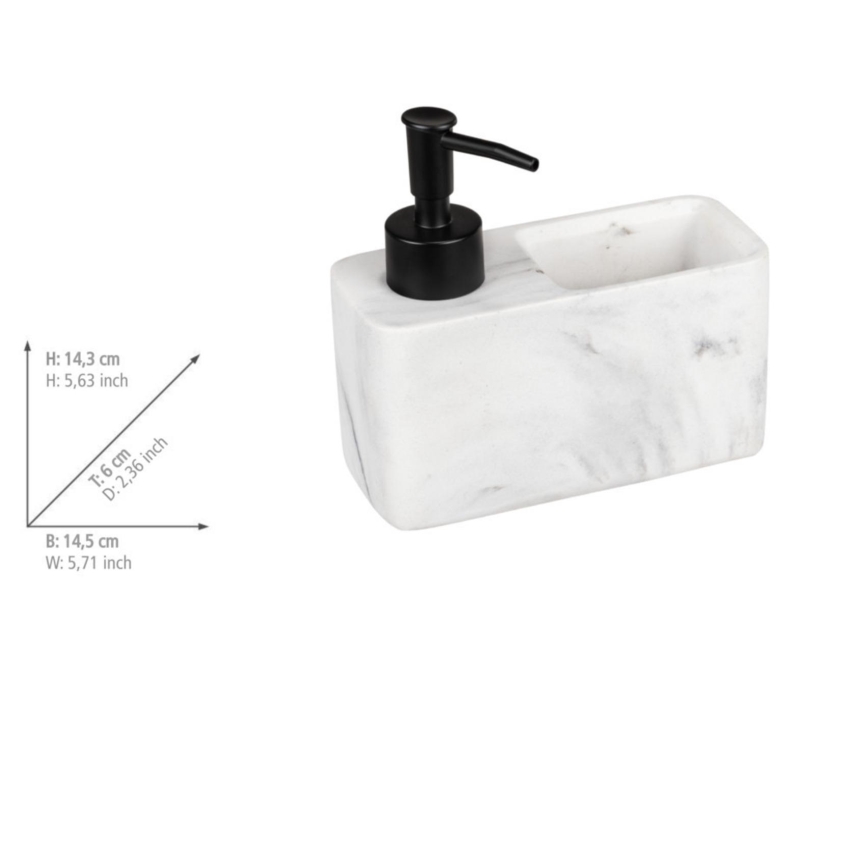 WENKO 54668100 - Dozator sapuna RESA 14,5x14,3 cm beli/crni