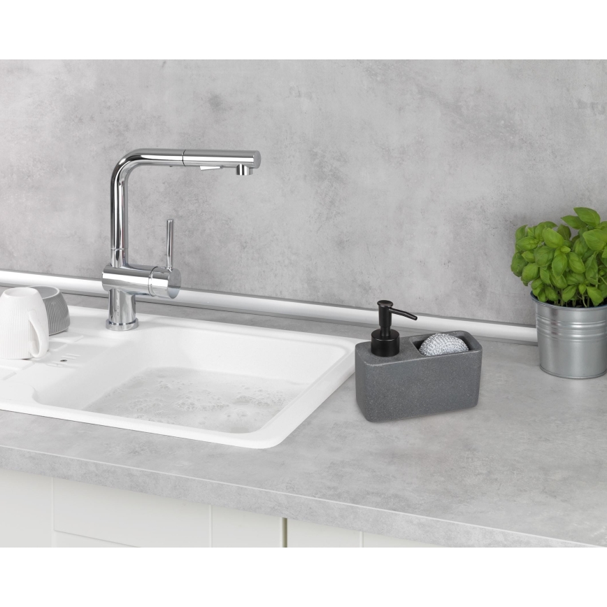 WENKO 54669100 - Dozator sapuna RESA 14,5x14,3 cm siva/crna