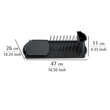 WENKO 54767100 - Odceđivač BASIC 47,5x26,5 cm crni