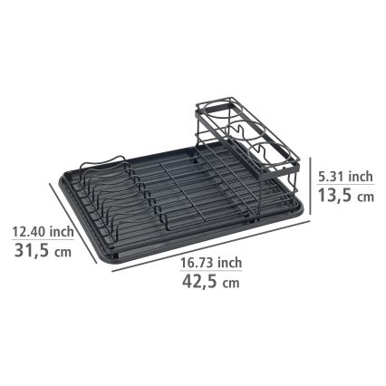 WENKO 54798100 - Sušač sudova AMY 42,5x31,5 cm crni