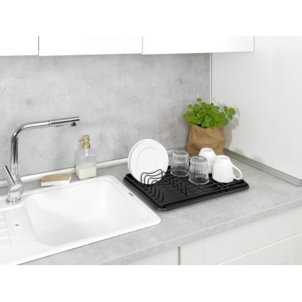 WENKO 54798100 - Sušač sudova AMY 42,5x31,5 cm crni