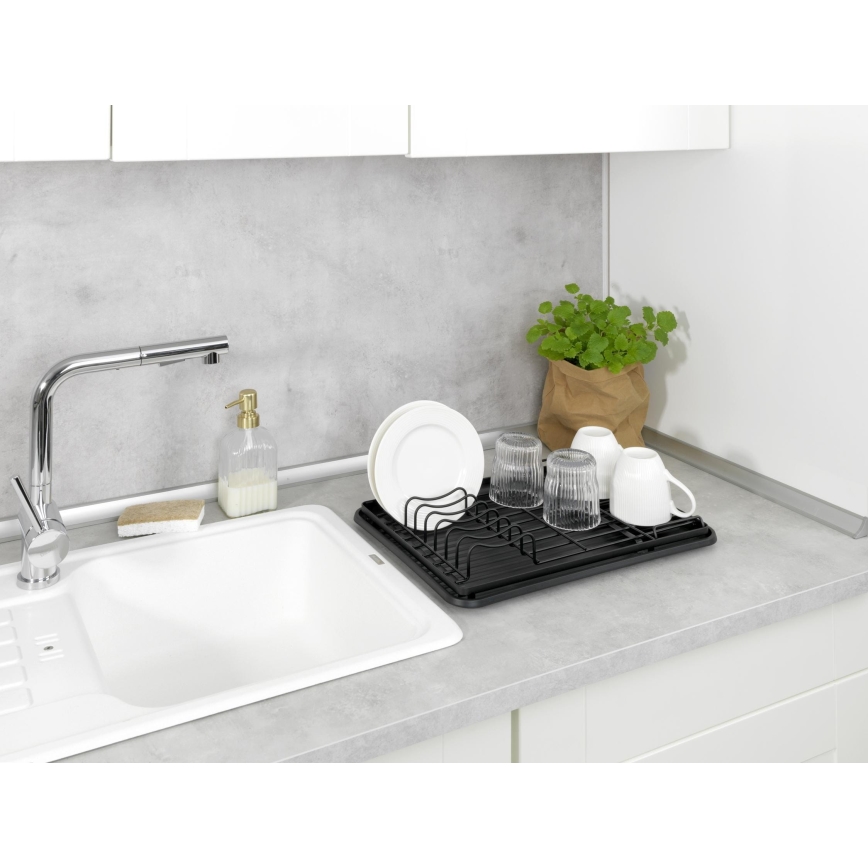 WENKO 54798100 - Sušač sudova AMY 42,5x31,5 cm crni