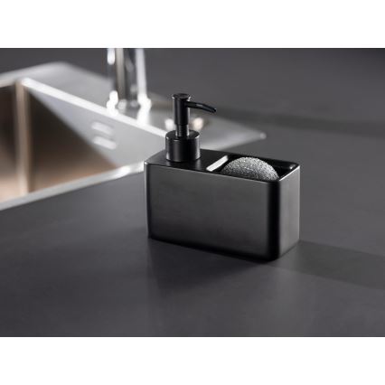 WENKO 55076100 - Dozator za sapun BLACK OUTDOOR KITCHEN 14,5x14,3 cm crna