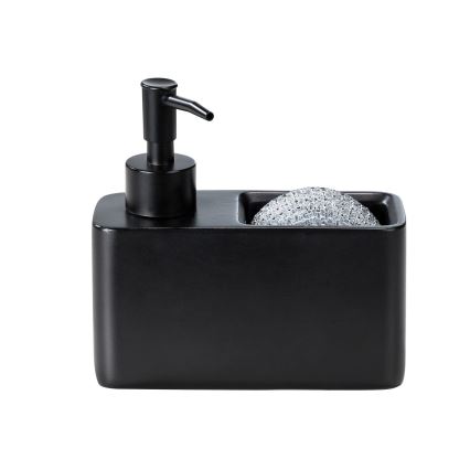 WENKO 55076100 - Dozator za sapun BLACK OUTDOOR KITCHEN 14,5x14,3 cm crna
