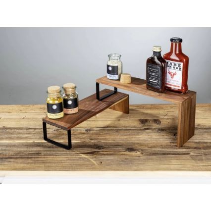 WENKO 55097100 - Polica BLACK OUTDOOR KITCHEN 36x16 cm braon/crna