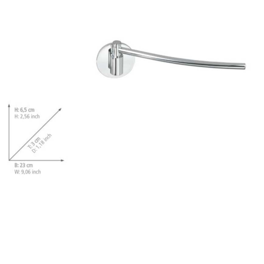 WENKO 5639100 - Držač kuhinjskih krpa TURBO-LOC KUHINJA 23x6,5 cm nerđajući čelik/srebrna
