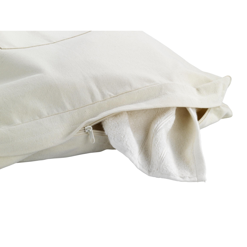 WENKO 62107100 - Korpa za veš CANGURO 52x81 cm bež/srebrna