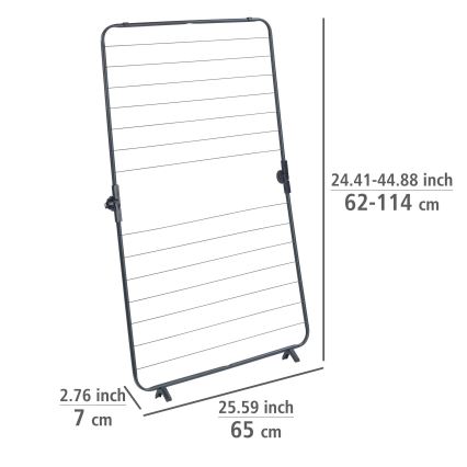 WENKO 63003100 - Stalak za sušenje veša CHAMPION 65x114 cm crni